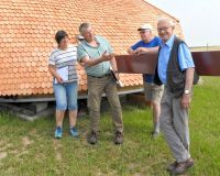 Abnahme der Verschindelung der Mühlenkappe durch den Vereinsvorstand