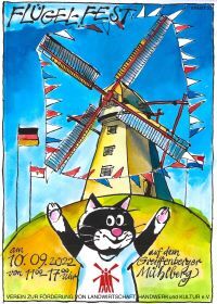 Plakat zum Flügelfest 2022 von Hans-Eberhard Ernst