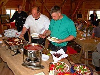 Dachdecker beim Schindelfest
