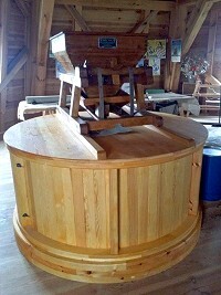 Sichter (o.), Bütte (u.)