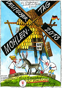 Plakat für den Deutschen Mühlentag 2013.
